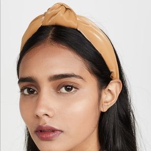 Lele Sadoughi faux leather knotted headband